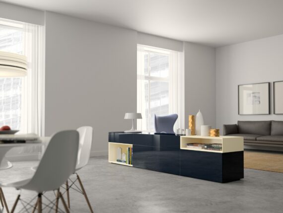 pure Sideboard in schwarz und creme